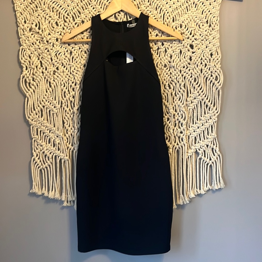 Alice and Olivia Gara Black Cutout Sleeveless Mini Dress